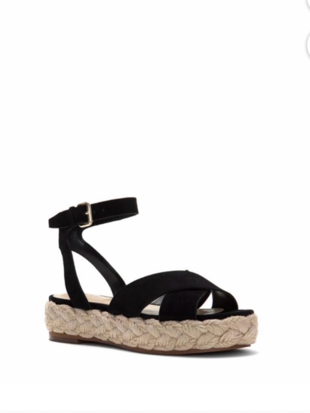 Vince Camuto Black Platform Espadrille Sandals